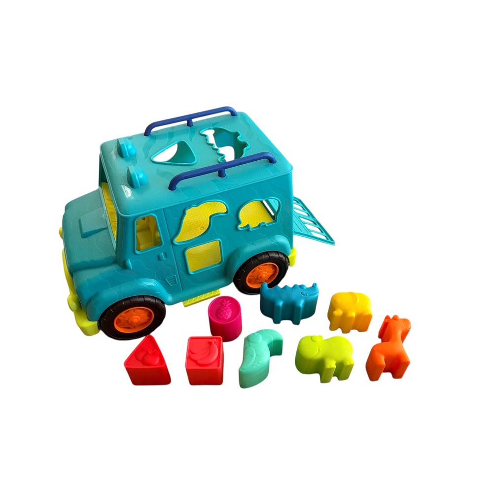 B. toys Happy Cruisers Rollin' Animal Rescue‎ Shape Sorter Truck Toddler Toy